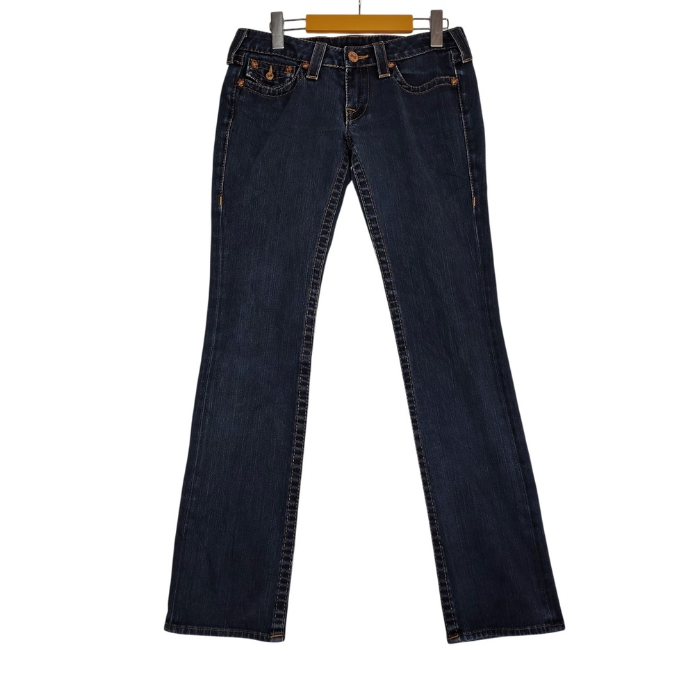 True Religion Joey Dark Wash Bootcut Jeans Made in USA Womens Size 28 Blue Denim